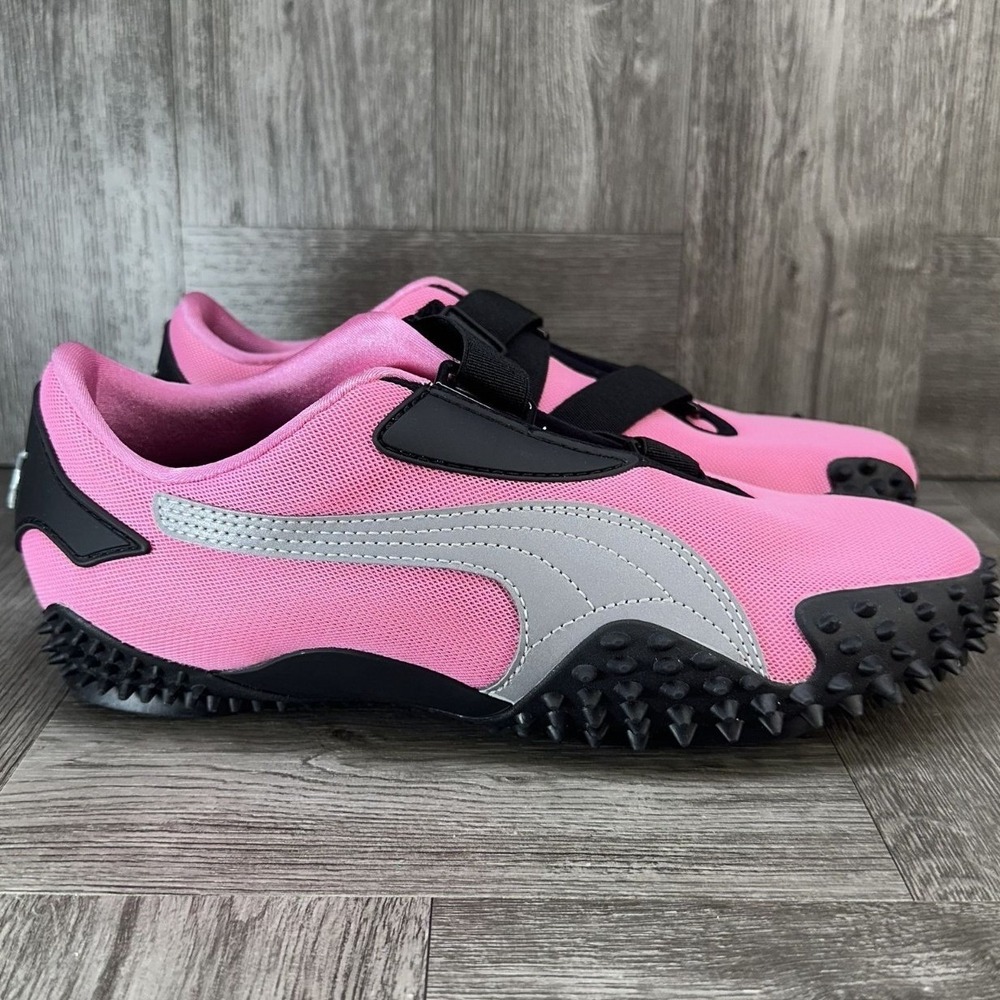 Puma Mostro Sneakers Women 6 Pink Black Mesh Spiked Sole NEW‎ 403571-15